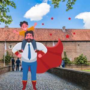 Kühler Vater Spaziergang
